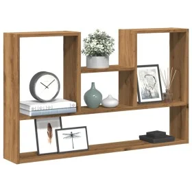 Engineered oak wood artisan wall shelf 99x15x60cm by , Shelves and shelves - Ref: Foro24-853244, Price: 49,53 €, Discount: %