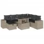 Garden sofa set 8 pieces and gray synthetic rattan cushions by , Garden sets - Ref: Foro24-3275322, Price: 612,67 €, Discount: %