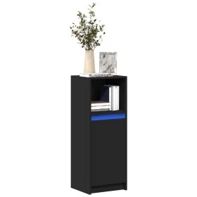 Sideboard with LED light, engineered wood, black, 38x34x100 cm by , Sideboards - Ref: Foro24-852167, Price: 59,81 €, Discount: %