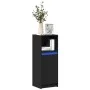 Sideboard with LED light, engineered wood, black, 38x34x100 cm by , Sideboards - Ref: Foro24-852167, Price: 59,81 €, Discount: %