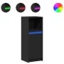 Sideboard with LED light, engineered wood, black, 38x34x100 cm by , Sideboards - Ref: Foro24-852167, Price: 59,81 €, Discount: %