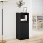 Sideboard with LED light, engineered wood, black, 38x34x100 cm by , Sideboards - Ref: Foro24-852167, Price: 59,81 €, Discount: %