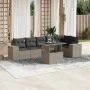 7-piece garden sofa set with light gray PE rattan cushions by , Garden sets - Ref: Foro24-3269182, Price: 558,74 €, Discount: %
