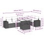 7-piece garden sofa set with light gray PE rattan cushions by , Garden sets - Ref: Foro24-3269182, Price: 558,81 €, Discount: %