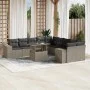 Set de sofás de jardín 11 pzas y cojines ratán sintético gris de , Conjuntos de jardín - Ref: Foro24-3269432, Precio: 869,23 ...