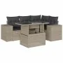 Garden sofa set and cushions 5 pieces light gray synthetic rattan by , Garden sets - Ref: Foro24-3269142, Price: 435,85 €, Di...