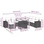 Garden furniture set 9 pieces and light gray synthetic rattan cushions by , Garden sets - Ref: Foro24-3269362, Price: 672,92 ...