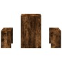 Dining table and benches 3 pieces engineered wood smoked oak by , Furniture sets for kitchens and dining rooms - Ref: Foro24-...