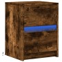 Nachttisch mit LED-Lichtern aus geräucherter Eichen-Ingenieurholz von , Nachttische - Ref: Foro24-852041, Preis: 47,92 €, Rab...