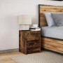 Nightstand with LED lights, smoked oak engineered wood by , Nightstands - Ref: Foro24-852041, Price: 47,92 €, Discount: %