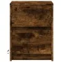 Mesita de noche con luces LED madera ingeniería roble ahumado de , Mesitas de noche - Ref: Foro24-852041, Precio: 47,30 €, De...