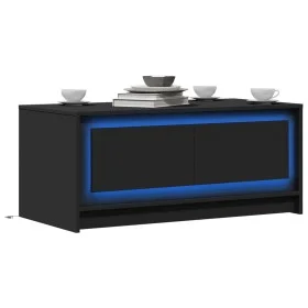 Black engineered wood coffee table with LED lights by , Coffee table - Ref: Foro24-851985, Price: 109,26 €, Discount: %