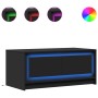 Black engineered wood coffee table with LED lights by , Coffee table - Ref: Foro24-851985, Price: 115,77 €, Discount: %