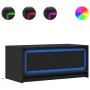 Mittelkonsole mit LED-Lichtern aus schwarzem Ingenieurholz von , Couchtisch - Ref: Foro24-851985, Preis: 109,26 €, Rabatt: %
