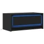 Mittelkonsole mit LED-Lichtern aus schwarzem Ingenieurholz von , Couchtisch - Ref: Foro24-851985, Preis: 109,26 €, Rabatt: %