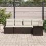 Conjunto de sofá de jardín 5 pcs 242.5 x 132.5 x 85 cm