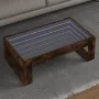 Coffee table with Infinity LED smoked oak 90x53x30 cm by , Coffee table - Ref: Foro24-847641, Price: 96,63 €, Discount: %