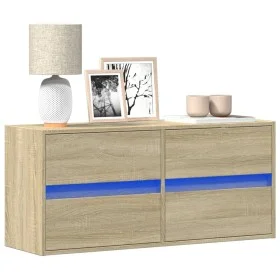 Wand-TV-Möbel mit LED-Lichtern in Sonoma-Eiche 100x31x45 cm von , TV-Möbel - Ref: Foro24-852294, Preis: 75,63 €, Rabatt: %