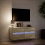 Wand-TV-Möbel mit LED-Lichtern in Sonoma-Eiche 100x31x45 cm von , TV-Möbel - Ref: Foro24-852294, Preis: 75,63 €, Rabatt: %