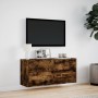 Wand-TV-Möbel mit LED-Lichtern in rauchiger Eiche 100x31x45 cm von , TV-Möbel - Ref: Foro24-852296, Preis: 75,53 €, Rabatt: %