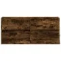 Wall-mounted TV stand with smoked oak finish and LED lights 100x31x45 cm by , TV Furniture - Ref: Foro24-852296, Price: 74,57...