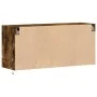 Wall-mounted TV stand with smoked oak finish and LED lights 100x31x45 cm by , TV Furniture - Ref: Foro24-852296, Price: 74,57...