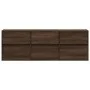 Wall-mounted TV stand with LED lights in brown oak color, 130x31x45 cm. by , TV Furniture - Ref: Foro24-852305, Price: 98,94 ...