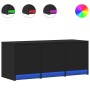 TV-Möbel mit LED-Beleuchtung aus schwarzem Ingenieurholz, 97x34x40 cm. von , TV-Möbel - Ref: Foro24-852237, Preis: 73,80 €, R...