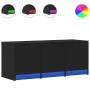 TV stand with LED made of black engineered wood 97x34x40 cm by , TV Furniture - Ref: Foro24-852237, Price: 72,85 €, Discount: %