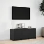 TV stand with LED made of black engineered wood 97x34x40 cm by , TV Furniture - Ref: Foro24-852237, Price: 72,85 €, Discount: %