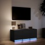 Mueble de TV con LED madera de ingeniería negro 97x34x40 cm de , Muebles TV - Ref: Foro24-852237, Precio: 73,80 €, Descuento: %