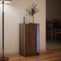 Sideboard with LED lights, engineered wood, brown oak, 42.5x34x85 cm by , Sideboards - Ref: Foro24-852144, Price: 60,04 €, Di...
