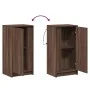 Sideboard with LED lights, engineered wood, brown oak, 42.5x34x85 cm by , Sideboards - Ref: Foro24-852144, Price: 59,30 €, Di...