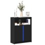 LED sideboard in black engineered wood 77x34x100 cm by , Sideboards - Ref: Foro24-852146, Price: 86,24 €, Discount: %