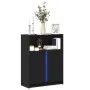 LED sideboard in black engineered wood 77x34x100 cm by , Sideboards - Ref: Foro24-852146, Price: 85,12 €, Discount: %