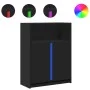LED sideboard in black engineered wood 77x34x100 cm by , Sideboards - Ref: Foro24-852146, Price: 85,12 €, Discount: %