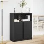 LED sideboard in black engineered wood 77x34x100 cm by , Sideboards - Ref: Foro24-852146, Price: 85,12 €, Discount: %