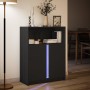 LED sideboard in black engineered wood 77x34x100 cm by , Sideboards - Ref: Foro24-852146, Price: 86,24 €, Discount: %