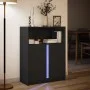LED sideboard in black engineered wood 77x34x100 cm by , Sideboards - Ref: Foro24-852146, Price: 85,12 €, Discount: %