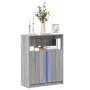 Sideboard with LED lights in Sonoma grey engineered wood 77x34x100 cm by , Sideboards - Ref: Foro24-852150, Price: 78,73 €, D...