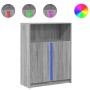 Sideboard mit LED-Beleuchtung aus grauem Sonoma-Ingenieurholz 77x34x100 cm von , Sideboards - Ref: Foro24-852150, Preis: 79,6...