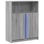 Sideboard mit LED-Beleuchtung aus grauem Sonoma-Ingenieurholz 77x34x100 cm von , Sideboards - Ref: Foro24-852150, Preis: 79,6...
