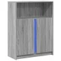 Sideboard with LED lights in Sonoma grey engineered wood 77x34x100 cm by , Sideboards - Ref: Foro24-852150, Price: 78,73 €, D...