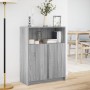 Sideboard mit LED-Beleuchtung aus grauem Sonoma-Ingenieurholz 77x34x100 cm von , Sideboards - Ref: Foro24-852150, Preis: 79,6...