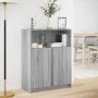 Sideboard with LED lights in Sonoma grey engineered wood 77x34x100 cm by , Sideboards - Ref: Foro24-852150, Price: 78,73 €, D...