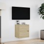 Wand-TV-Möbel mit LED-Lichtern in Sonoma-Eiche 41x31x45 cm von , TV-Möbel - Ref: Foro24-852275, Preis: 56,59 €, Rabatt: %
