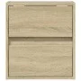 Mueble de TV de pared con luces LED roble Sonoma 41x31x45 cm de , Muebles TV - Ref: Foro24-852275, Precio: 55,65 €, Descuento: %