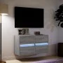 Wand-TV-Möbel mit LED-Lichtern, 2 Stück, in Sonoma-Grau, 41x31x45 cm. von , TV-Möbel - Ref: Foro24-852282, Preis: 96,34 €, Ra...