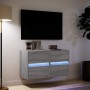 Wand-TV-Möbel mit LED-Lichtern, 2 Stück, in Sonoma-Grau, 41x31x45 cm. von , TV-Möbel - Ref: Foro24-852282, Preis: 97,90 €, Ra...