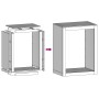 Weißer Stahlholzstapel 60x40x80 cm von , Brennholztaschen und -halter - Ref: Foro24-850997, Preis: 103,56 €, Rabatt: %